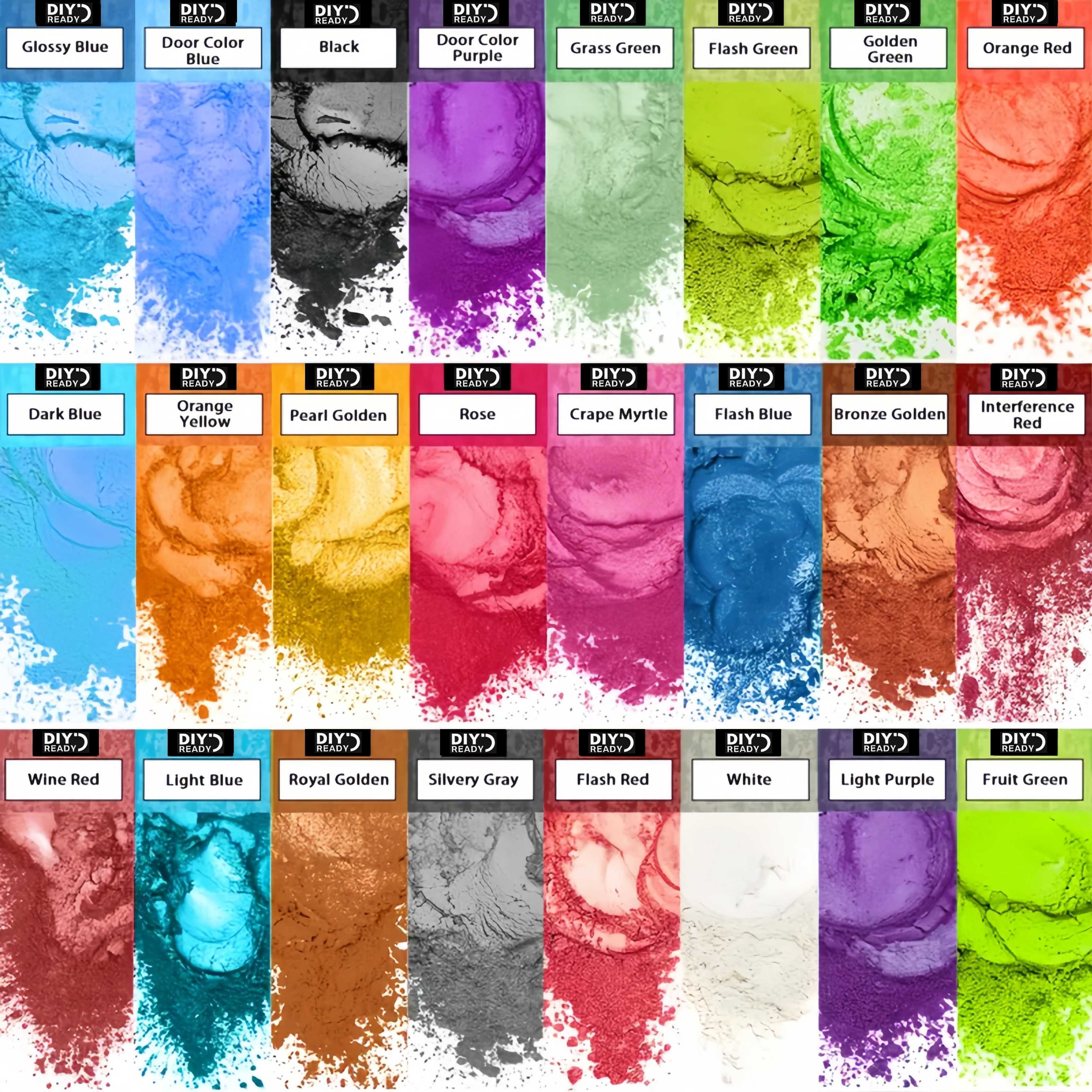 Mica Powder Colorant - 24 Colors/8 Colors 5g 0.18oz Pearlescent