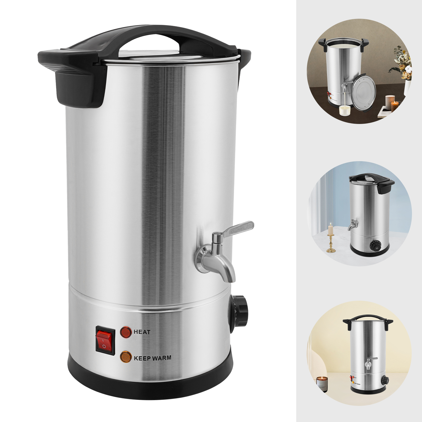 Soap Making Double Boiler - Professional Wax Melting Furnace 8/10/12/15L for