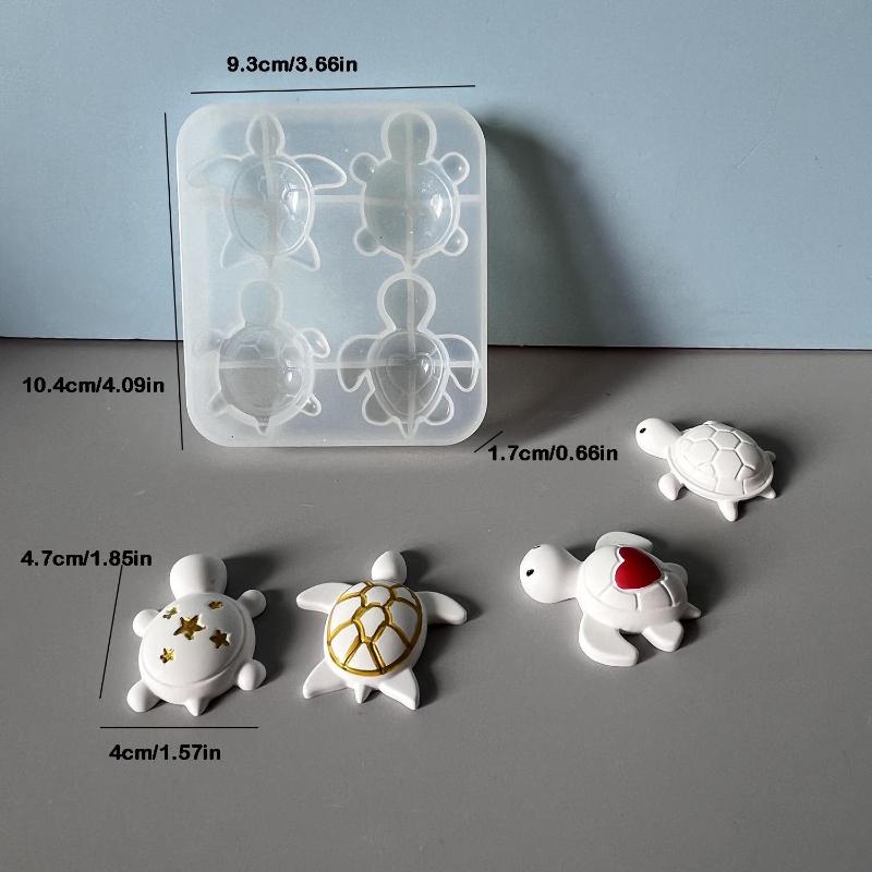 Soap Making Utensils - Turtle Shape Silicone Mould Set, Creative
