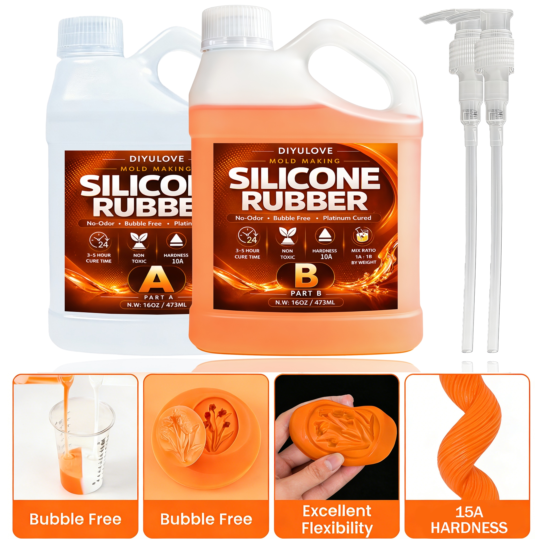 Soap Making Utensils - Liquid Silicone Rubber Kit,High-Performance Fast Cure