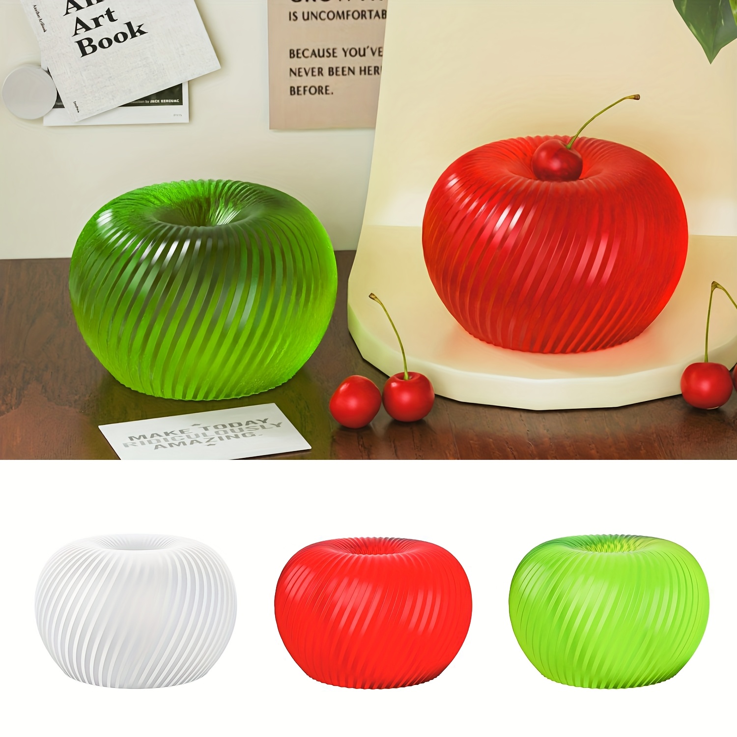 Soap Making Equipment - A trendy red apple silicone mold