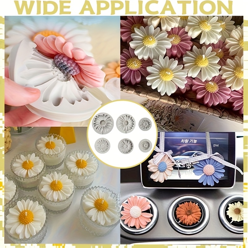 6 Pieces，Sunflower Daisy Silic - Soap Making Utensils incelemesi ve fiyatı