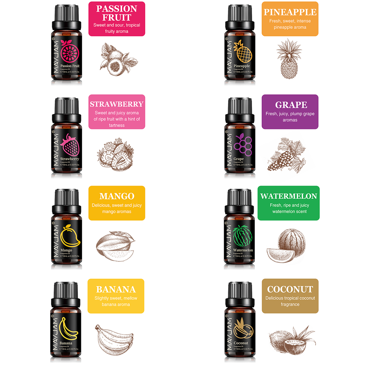 MAYJAM Fragrance Oils Set 8pcs - Soap Making Book incelemesi ve fiyatı