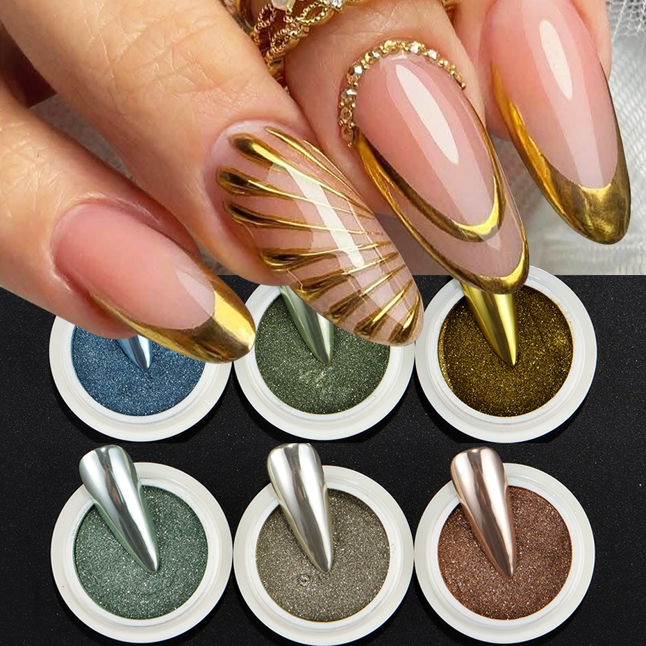 6pcs Chrome Mirror Golden Blue - Mica Powder Colorant incelemesi ve fiyatı