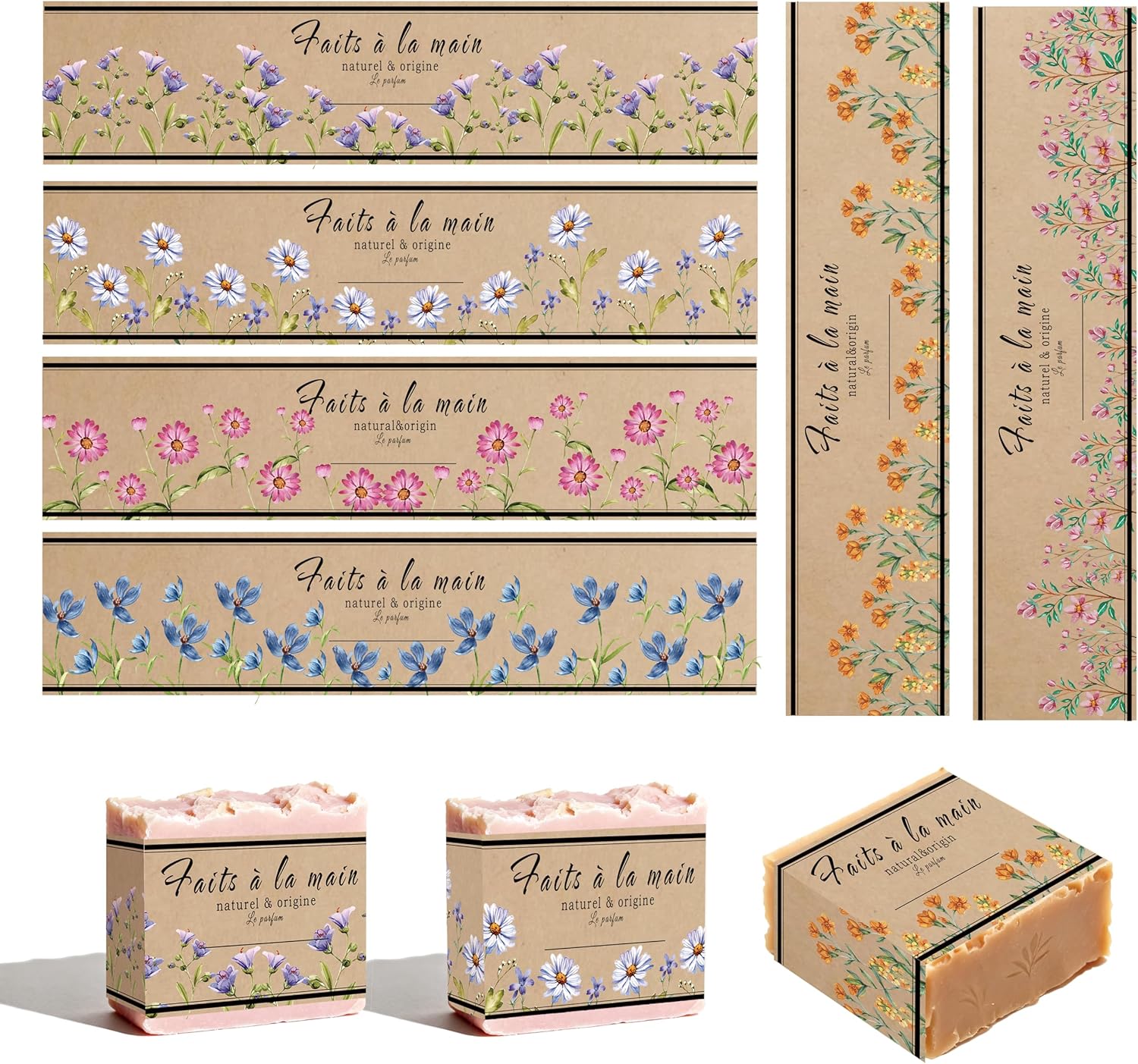 120pcs Soap Wrappers Labels 8. - Kraft Soap Label incelemesi ve fiyatı