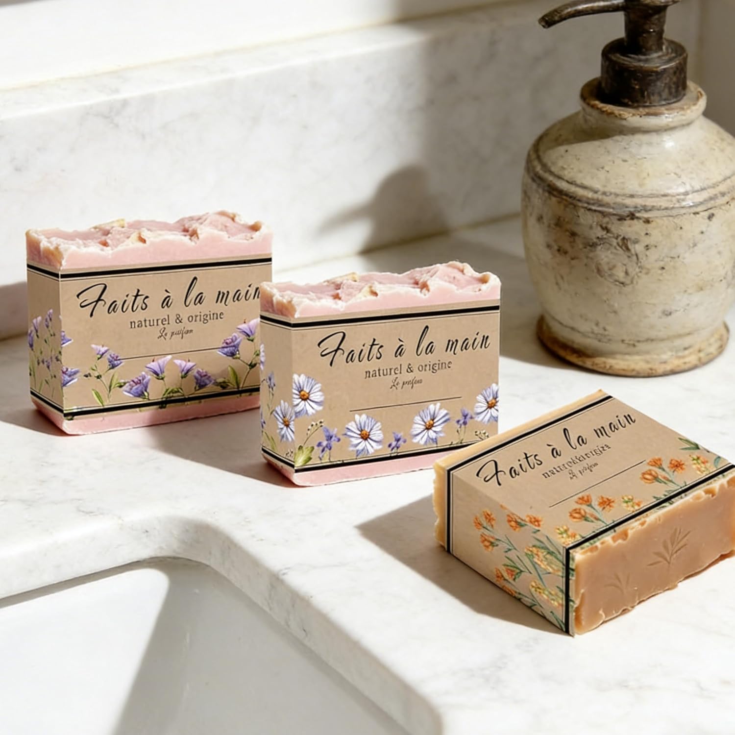 120pcs Soap Wrappers Labels 8. - Kraft Soap Label incelemesi ve fiyatı