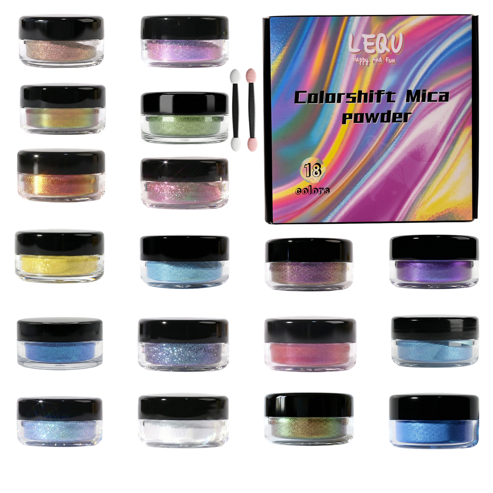 18-Color Chameleon Mica Powder - Mica Powder Colorant incelemesi ve fiyatı
