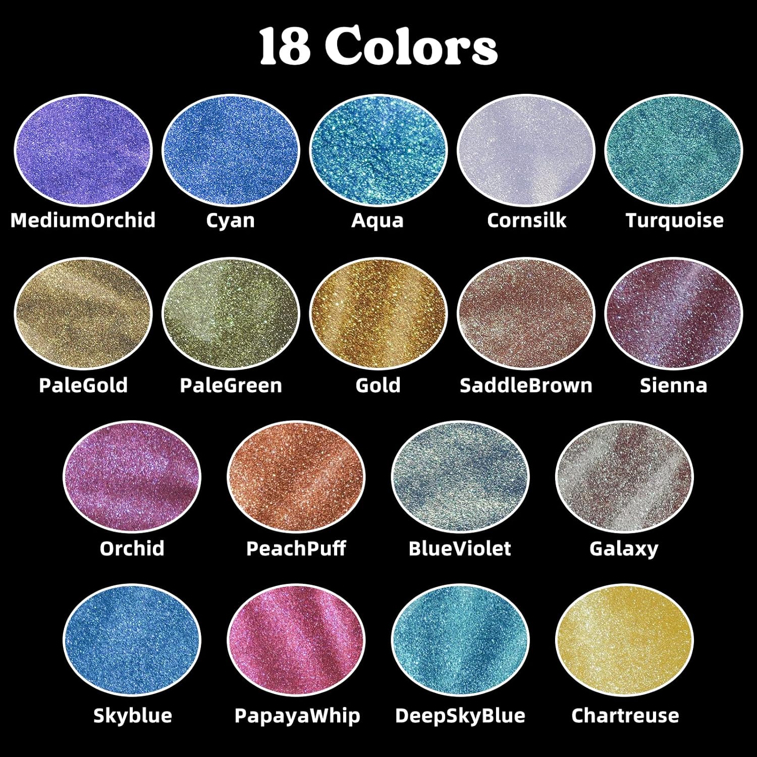 18-Color Chameleon Mica Powder - Mica Powder Colorant incelemesi ve fiyatı