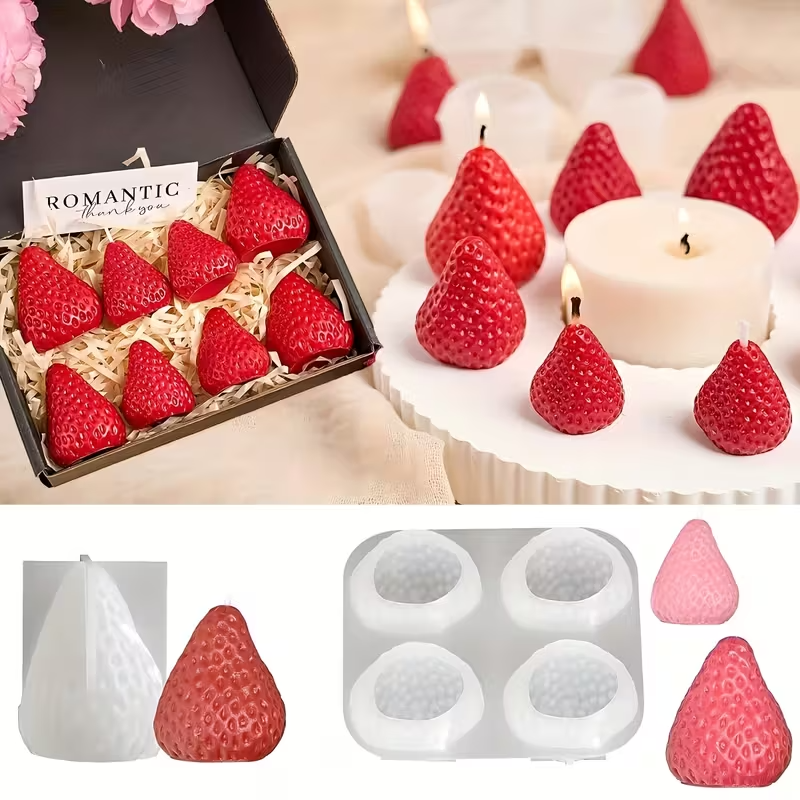 Strawberry Silicone Candle Mol - Soap Making Utensils incelemesi ve fiyatı