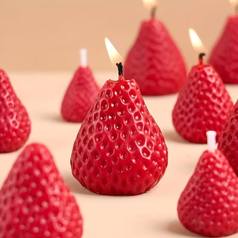 Strawberry Silicone Candle Mol - Soap Making Utensils incelemesi ve fiyatı