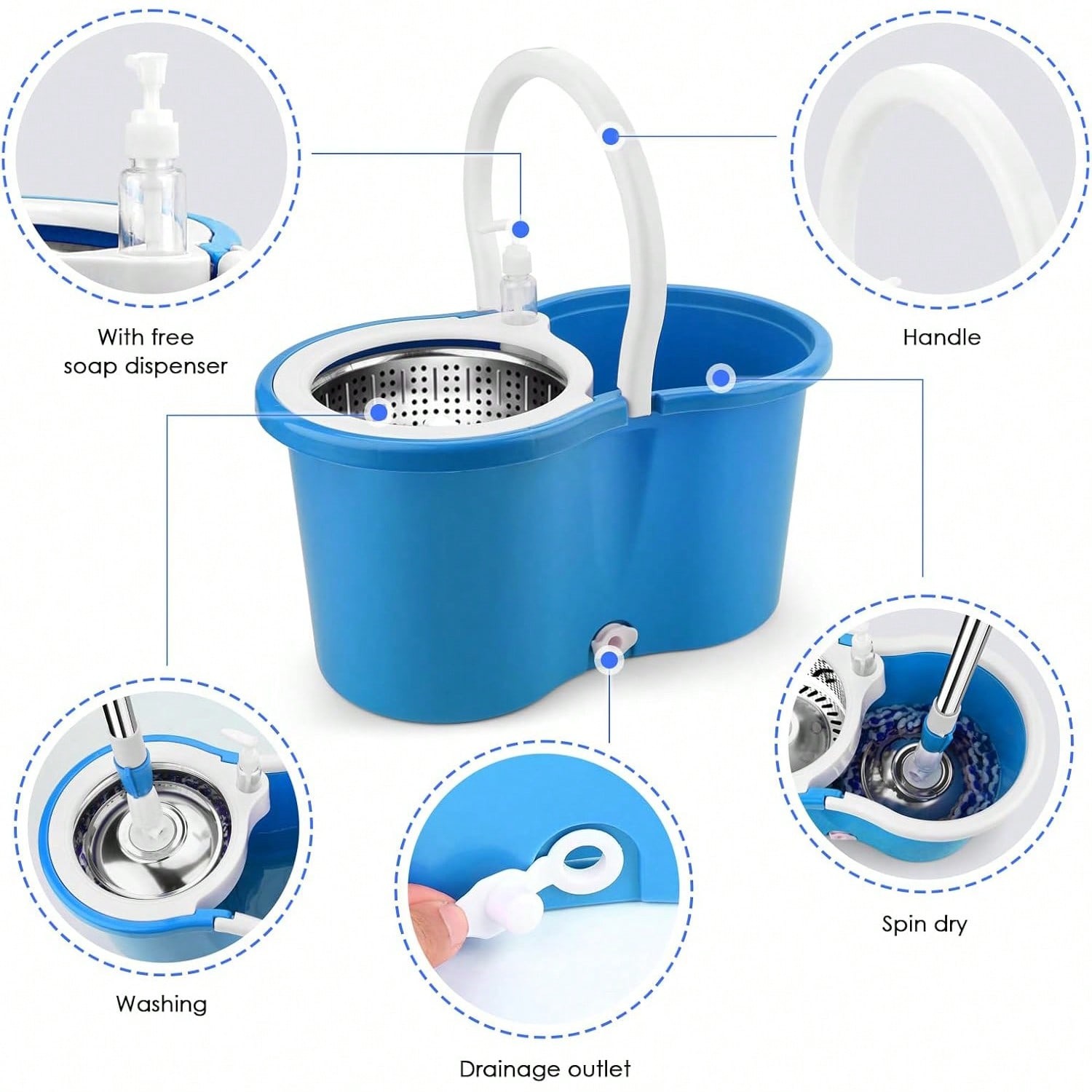 Spin Mop Bucket Set with Soap  - Kraft Soap Label incelemesi ve fiyatı