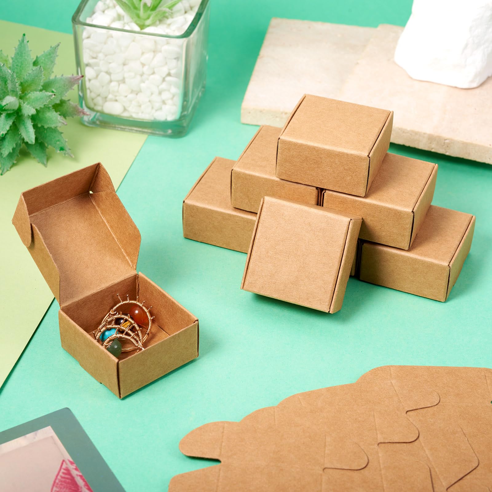 20/50PCS Kraft Paper Gift Boxe - Kraft Soap Label incelemesi ve fiyatı