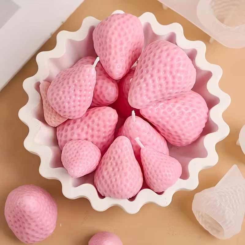 Strawberry Silicone Candle Mol - Soap Making Utensils incelemesi ve fiyatı