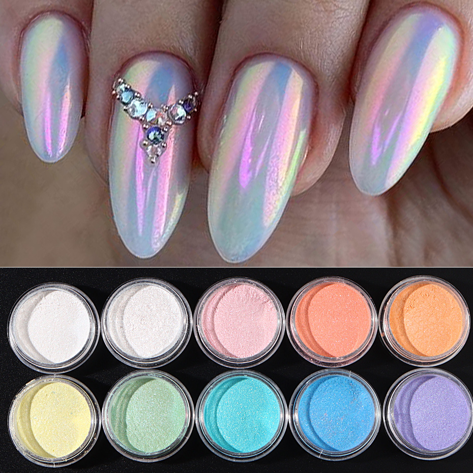 10pcs Set Nail Mermaid Dipping - Mica Powder Colorant incelemesi ve fiyatı