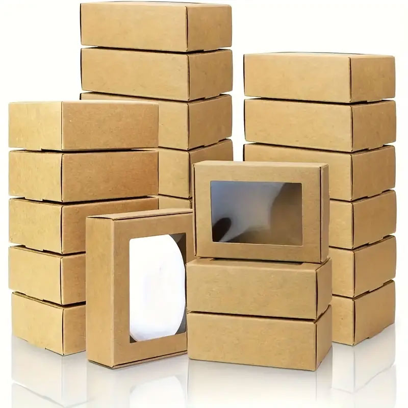 10/20/30/50Pcs Kraft Paper Can - Kraft Soap Label incelemesi ve fiyatı
