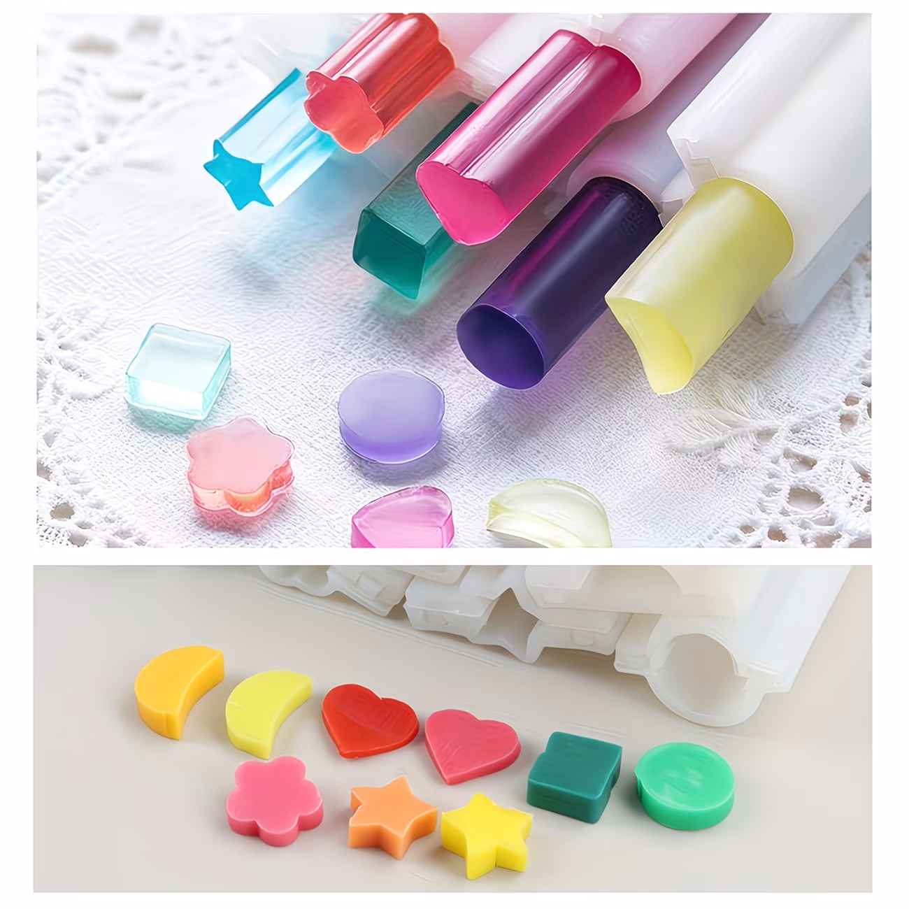 Silicone Tube Mold Star Heart  - Soap Making Youtube incelemesi ve fiyatı