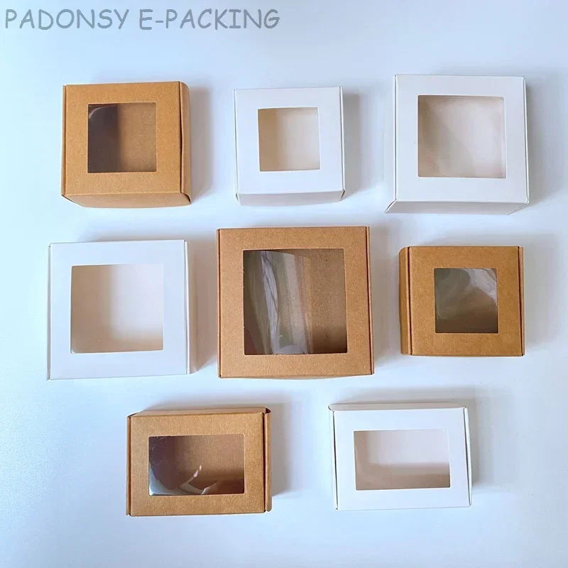 50pcs Kraft Paper Candy Box wi - Kraft Soap Label incelemesi ve fiyatı
