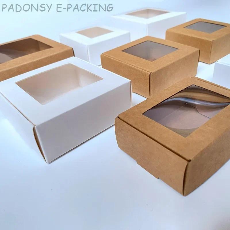 50pcs Kraft Paper Candy Box wi - Kraft Soap Label incelemesi ve fiyatı