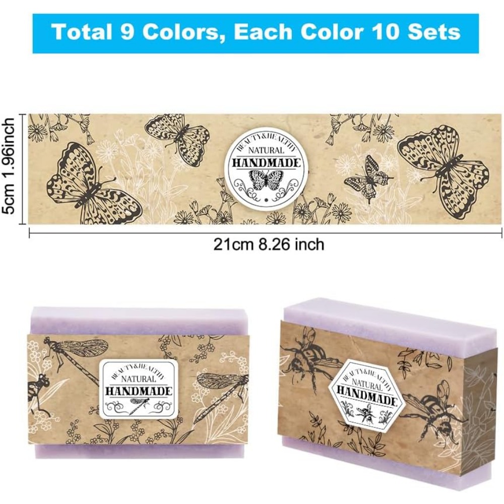 90PCS Soap Packaging Paper 9 S - Kraft Soap Label incelemesi ve fiyatı
