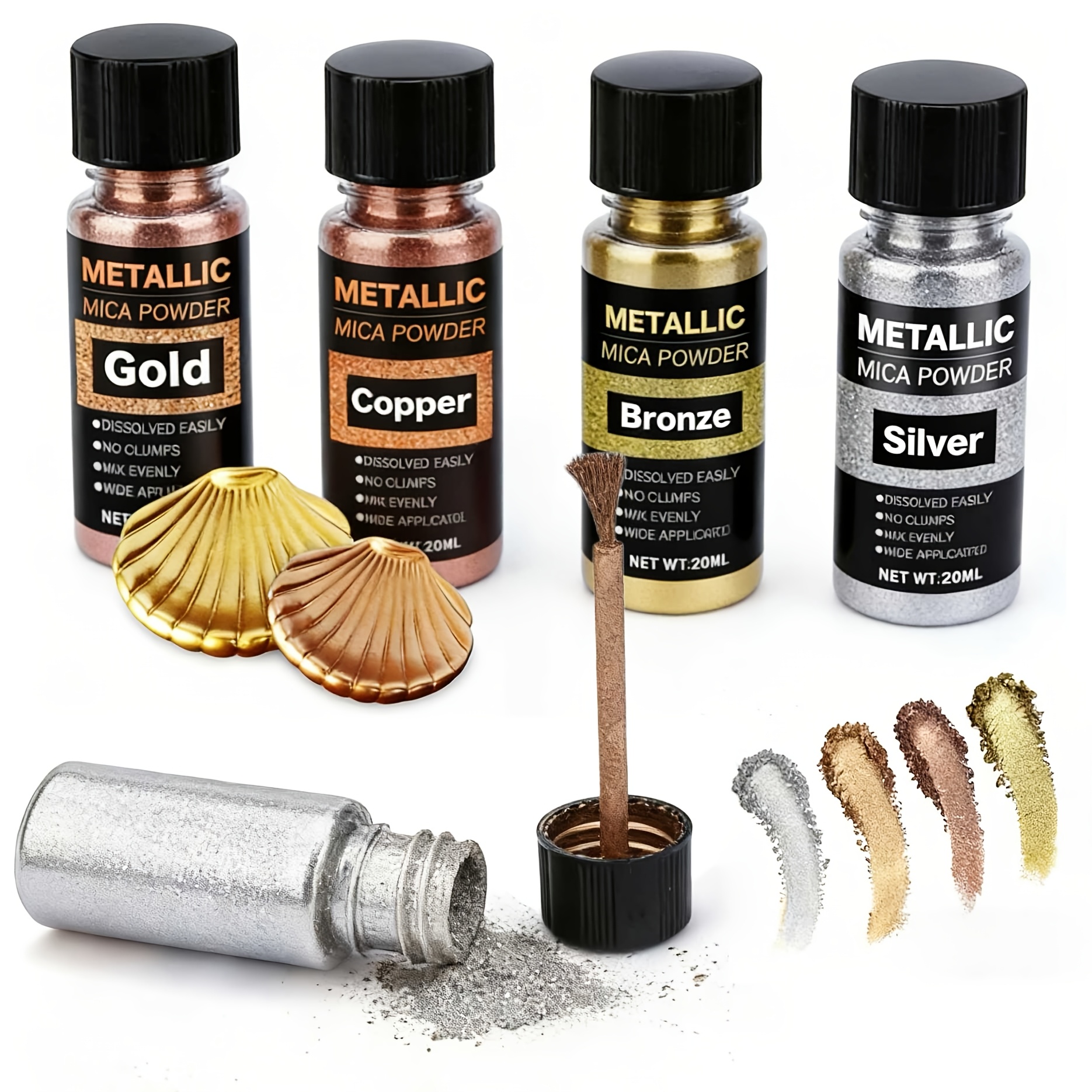 Metallic Mica Powder, Brushed  - Mica Powder Colorant incelemesi ve fiyatı
