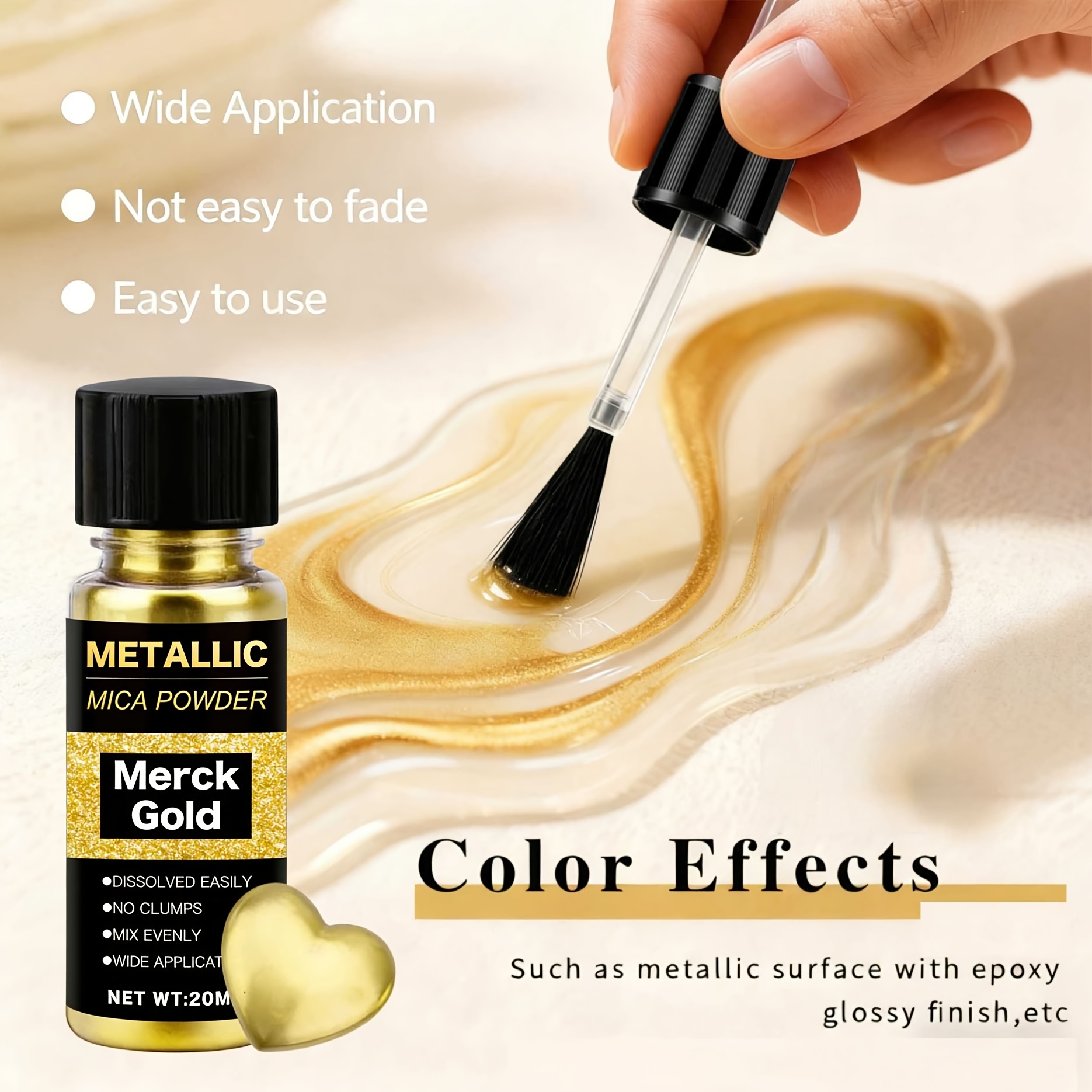 Metallic Mica Powder, Brushed  - Mica Powder Colorant incelemesi ve fiyatı