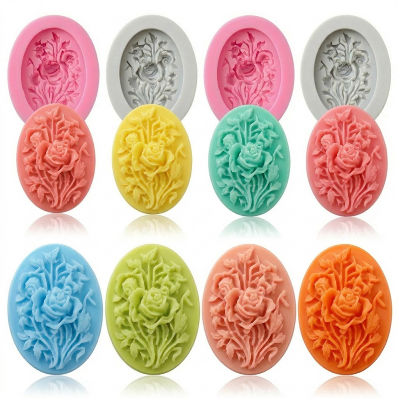 4 Silicone mold with flower sh - Soap Making Equipment incelemesi ve fiyatı