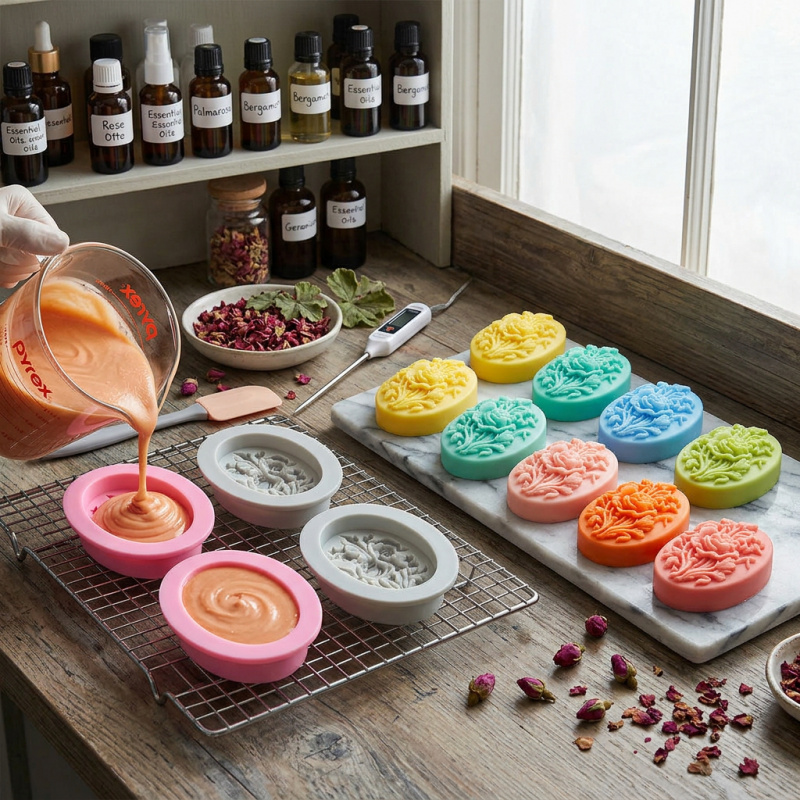 4 Silicone mold with flower sh - Soap Making Equipment incelemesi ve fiyatı