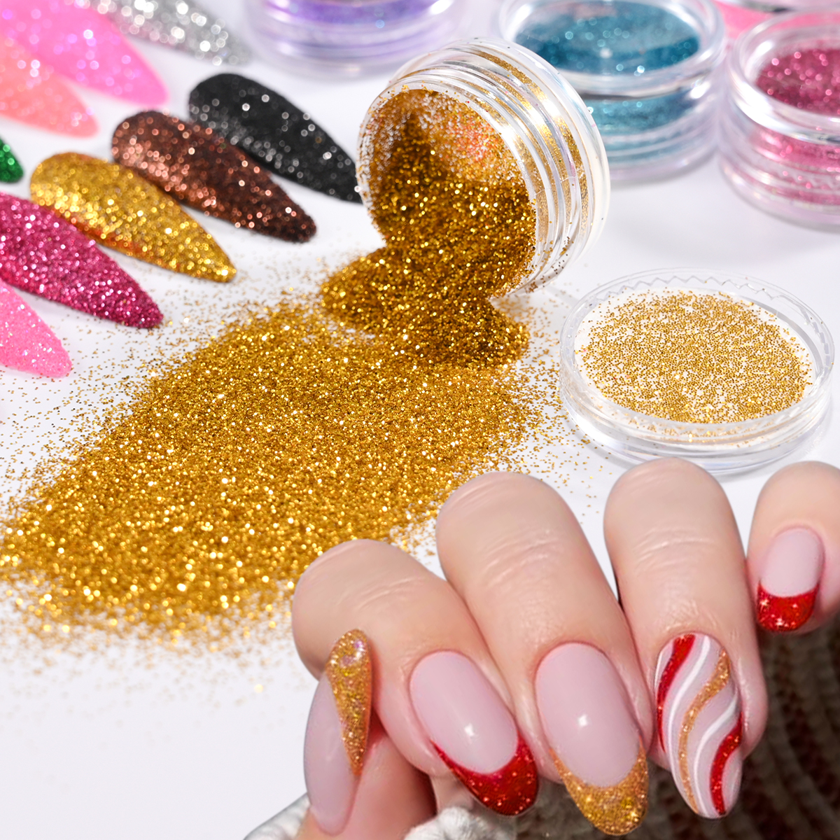 24Colors/Set Holographic Nail  - Mica Powder Colorant incelemesi ve fiyatı